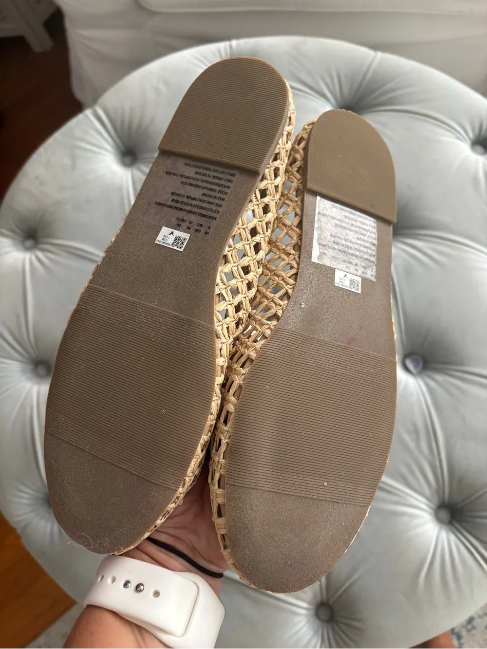 American Eagle Outfitters Tan Woven Ballet Flats